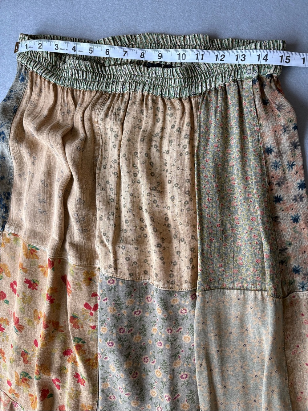 Vintage 90s Sacred Threads Patchwork Floral Maxi Skirt sz M/L Boho Fairycore - Picture 4 of 6
